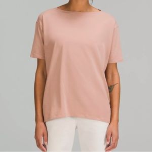 Lululemon Back in Action Short-Sleeve Shirt in Pink Clay